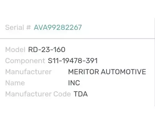 Meritor/Rockwell RT46-160 Cutoff