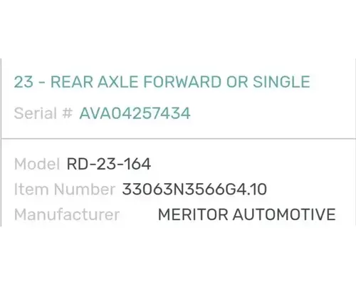 Meritor/Rockwell RT46164 Axle Assembly Housing