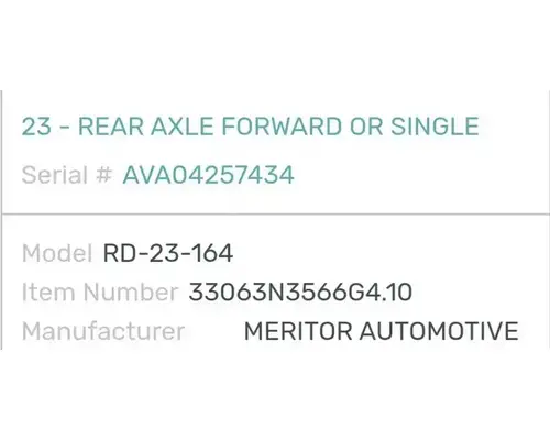 Meritor/Rockwell RT46164 Rears (Front)