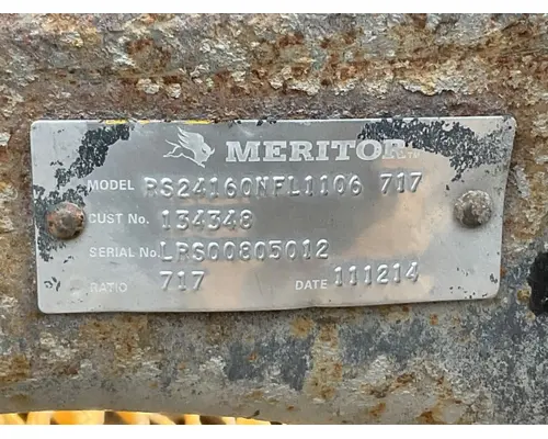 Axle Assembly, Rear (Single Or Rear) Meritor/Rockwell RS24160 Complete Recycling Group LLC