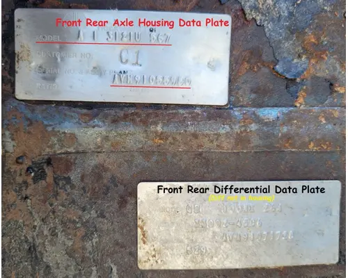 Meritor/Rockwell SQ100F Axle Housings (Front)