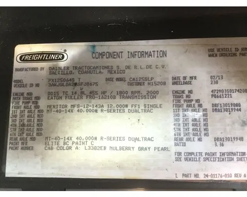 Meritor MT4014X Cutoff Assembly (Housings & Suspension Only)