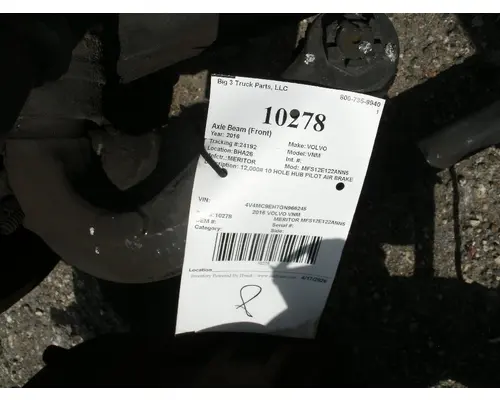Axle Beam (Front) MERITOR MFS12E122ANN5 Big 3 Truck Parts, LLC