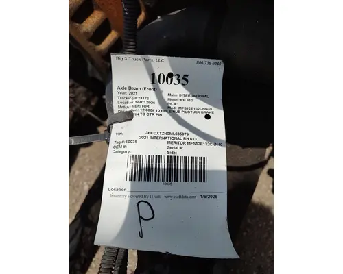 Axle Beam (Front) MERITOR MFS12E132CNN40 Big 3 Truck Parts, LLC