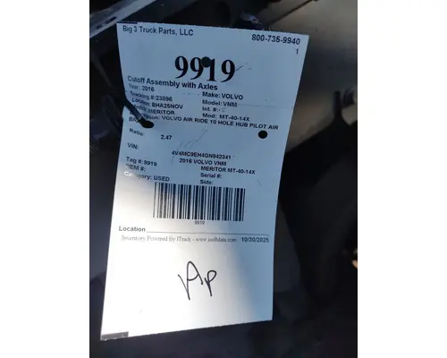 Cutoff Assembly (Complete With Axles) MERITOR MT-40-14X Big 3 Truck Parts, LLC