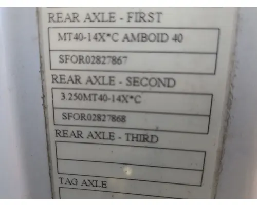 Rears (Rear) MERITOR MT40-14X Salvage City Inc.