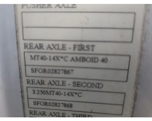 Rears (Front) MERITOR MT4014X Salvage City Inc.