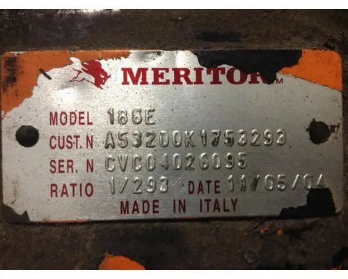 Rears (Rear) Meritor RS23186 Vander Haags Inc Sp