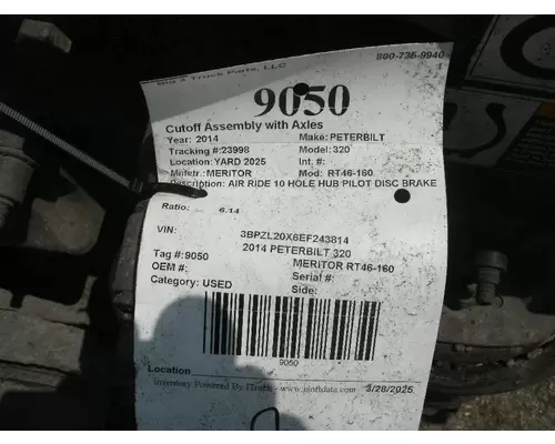 Cutoff Assembly (Complete With Axles) MERITOR RT46-160 Big 3 Truck Parts, LLC