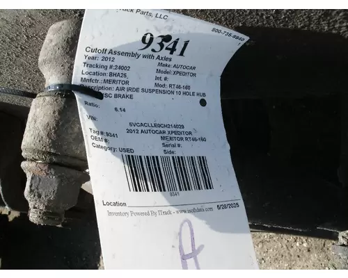 Cutoff Assembly (Complete With Axles) MERITOR RT46-160 Big 3 Truck Parts, LLC