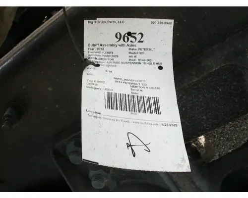 Cutoff Assembly (Complete With Axles) MERITOR RT46-160 Big 3 Truck Parts, LLC