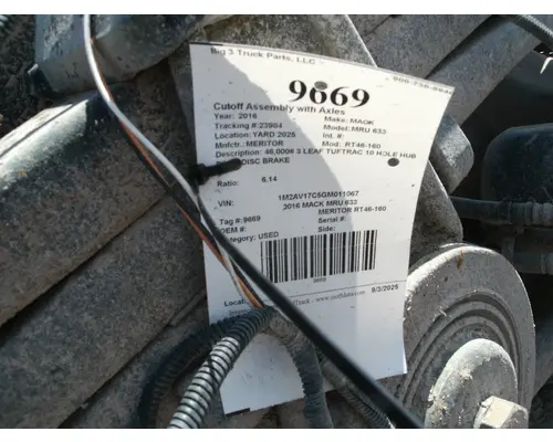 Cutoff Assembly (Complete With Axles) MERITOR RT46-160 Big 3 Truck Parts, LLC