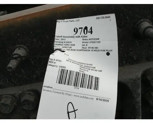 Cutoff Assembly (Complete With Axles) MERITOR RT46-160 Big 3 Truck Parts, LLC