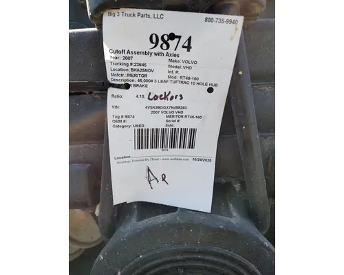 Cutoff Assembly (Complete With Axles) MERITOR RT46-160 Big 3 Truck Parts, LLC