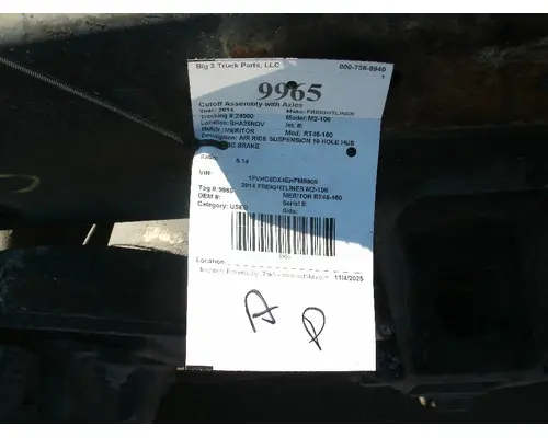 Cutoff Assembly (Complete With Axles) MERITOR RT46-160 Big 3 Truck Parts, LLC