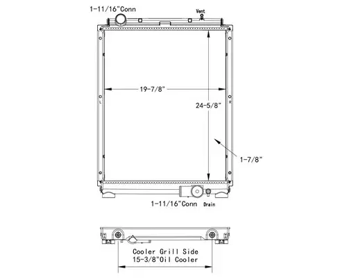 Radiator MITSUBISHI FUSO FE160 LKQ KC Truck Parts Billings