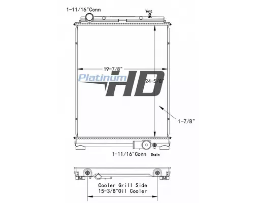 Radiator MITSUBISHI FUSO FE160 LKQ Heavy Truck - Tampa