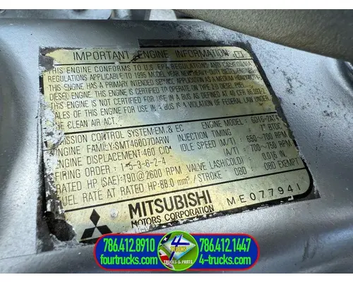 Mitsubishi 6D16-2AT3 Engine Assembly