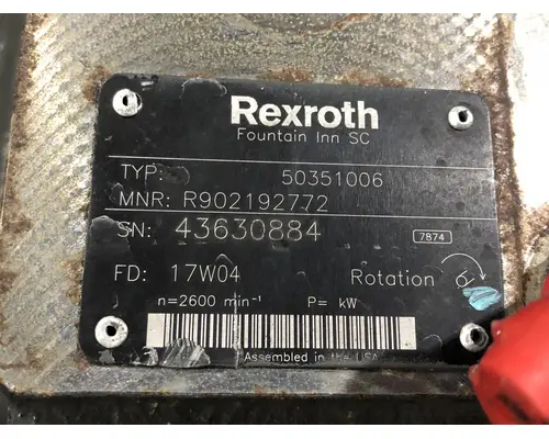 Mustang 2200R Equip Hydraulic Pump