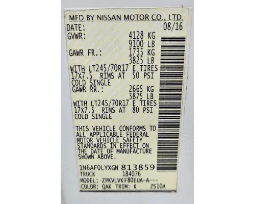 NISSAN NV 2500 HD Used Trucks