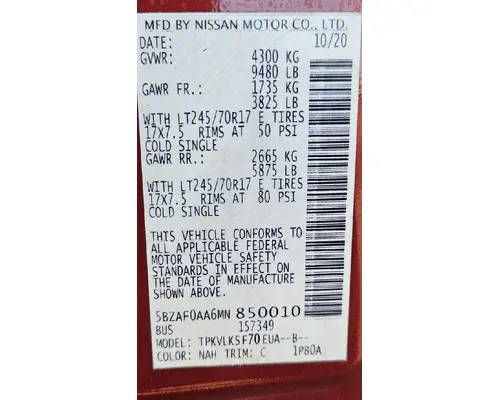 NISSAN NV 3500 Used Trucks