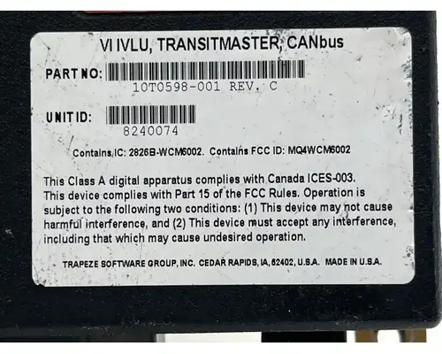 New Flyer DE40 LF ECM