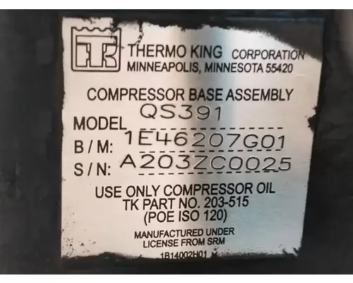 Air Conditioner Compressor New Flyer DE40 LF Complete Recycling Group LLC