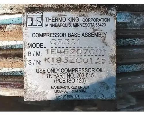 Air Conditioner Compressor New Flyer DE40 LF Complete Recycling Group LLC