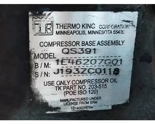 Air Conditioner Compressor New Flyer DE40 LF Complete Recycling Group LLC