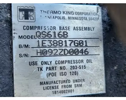 Air Conditioner Compressor New Flyer DE40 LF Complete Recycling Group LLC