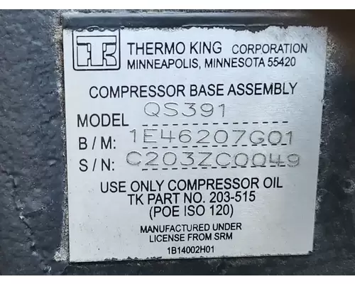 Air Conditioner Compressor New Flyer DE40 LF Complete Recycling Group LLC