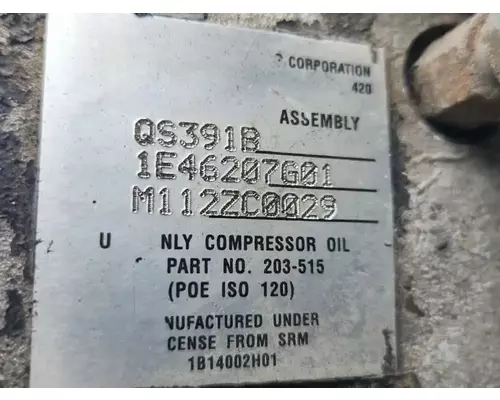 Air Conditioner Compressor New Flyer DE40 LF Complete Recycling Group LLC