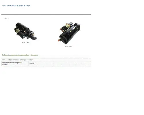 Starter Motor NewStar 42MT Valley Heavy Equipment