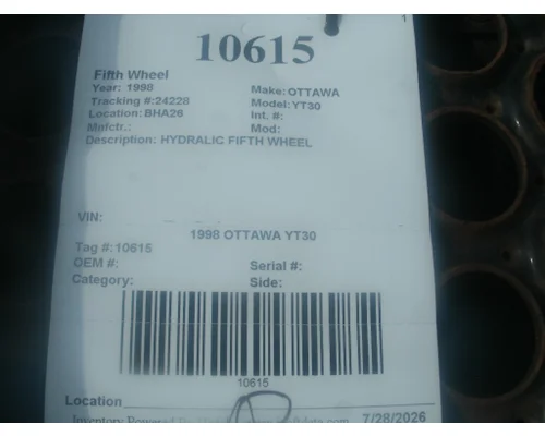 Fifth Wheel OTTAWA YT30 Big 3 Truck Parts, LLC
