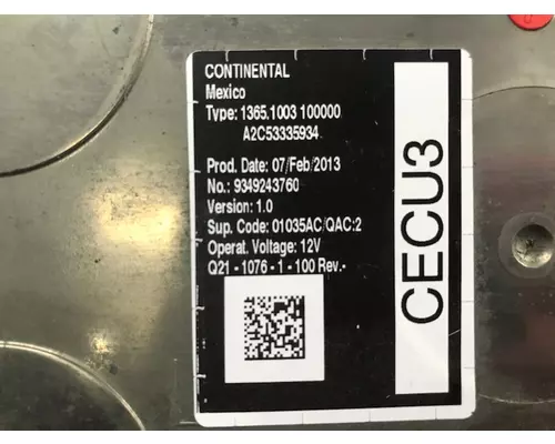 PACCAR CECU3 Electronic Chassis Control Modules