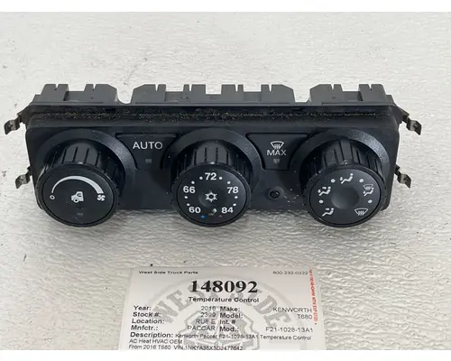 PACCAR F21-1028-13A1 Temperature Control