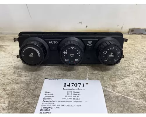 PACCAR F21-1028-2341 Temperature Control