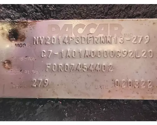 PACCAR MV2014P3 Axle Assembly Housing