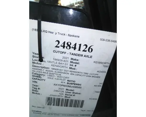 PACCAR MV2014PR247 MATCHED SET REARS