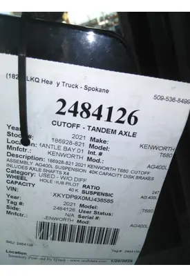 PACCAR MV2014PR247 MATCHED SET REARS