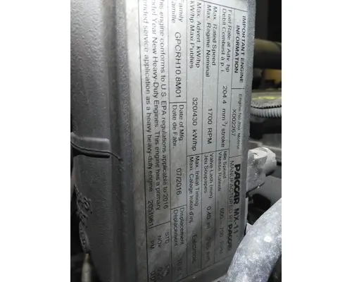 PACCAR MX-11 EPA 17 ENGINE ASSEMBLY