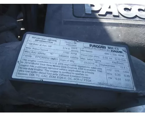 PACCAR MX-13 EPA 13 ENGINE ASSEMBLY
