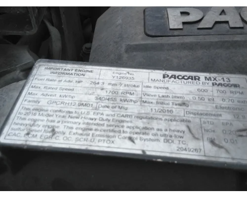 PACCAR MX-13 EPA 13 ENGINE ASSEMBLY
