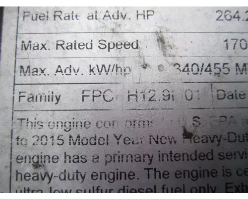 PACCAR MX-13 EPA 13 ENGINE ASSEMBLY