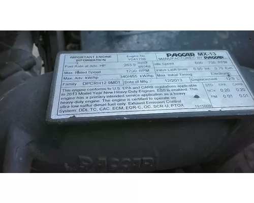 PACCAR MX-13 EPA 13 ENGINE ASSEMBLY