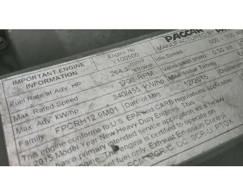 PACCAR MX-13 EPA 13 ENGINE ASSEMBLY