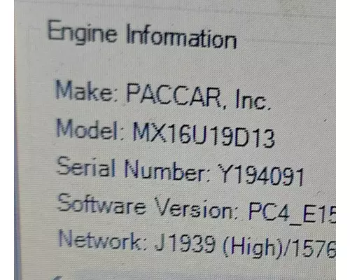 PACCAR MX-13 EPA 17 ENGINE ASSEMBLY