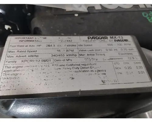 PACCAR MX-13 EPA 17 ENGINE ASSEMBLY