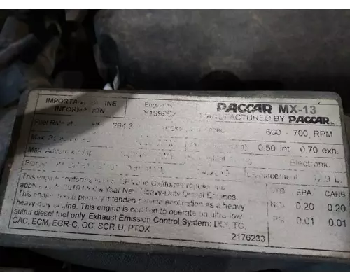 PACCAR MX-13 EPA 17 ENGINE ASSEMBLY