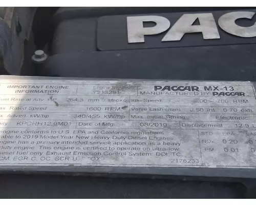 PACCAR MX-13 EPA 17 ENGINE ASSEMBLY